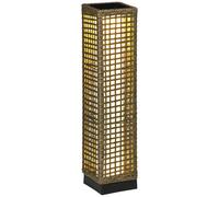 Outsunny Lampadaire solaire extérieur en résine tressée lampadaire sans fil rechargeable capteur de lumière 15,5 x 15,5 x 69 cm