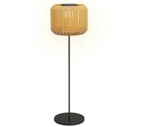 Outsunny Lampadaire solaire extšŠrieur en ršŠsine tressšŠe, lampadaire sans fil rechargeable avec capteur de lumiššre, style moderne, lampadaire LED extšŠrieur, šŠtanche, pour jardin patio, 130 cm, ja