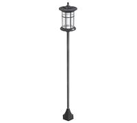 Outsunny Lampadaire sur pied solaire extérieur jardin avec lampe LED 23,5 x 23,5 x 184 cm noir