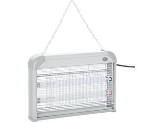 Outsunny Lampe Anti-Moustique UV 20W 60m² Filet Protection ABS Aluminium Gris Blanc Aosom France