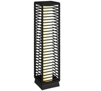Outsunny Lanterne Solaire Extérieure en résine tressée lampadaire sans fil rechargeable capteur de lumière 16 x 16 x 68 cm noir