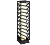 Outsunny Lanterne Solaire Extérieure sans Fil Rechargeable Lampadaire Noir | en Résine Tressée, avec Capteur de Lumière, pour Jardin Patio Terrasse