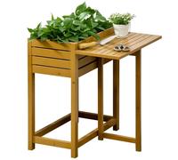 Jardinière surélevée Outsunny pour fleurs et herbes aromatiques, avec plateau rabattable, pour le jardin