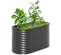 Jardinière surélevée Outsunny en acier, bac à fleurs, serre de jardin, jardinière, jardinière de jardin