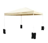 Outsunny Lot 4 sacs de lestage de fixation pour tonnelle parasol pavillon volume max. 15kg noir