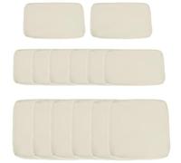 Outsunny Housses coussins salon jardin Lot 14 6 assises/8 dossiers polyester déperlant Beige