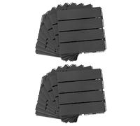 Outsunny Lot de 18 Caillebotis Dalles Terrasse Emboîtables Composite Noir | Installation Très Simple, Petits Carreaux, Plastique Imitation Bois