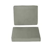 Outsunny Lot de 2 coussins de chaise coussins d'assise déhoussables grand confort coussins matelassé rembourré mousse tissu polyester gris foncé