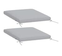 Outsunny Lot de 2 Coussins de Chaise de Jardin, galettes de Chaise 50 x 50 cm, Mousse Haute densité, antidérapants, lavables, pour mobilier extérieur, Chaise, 50x50 cm, Gris