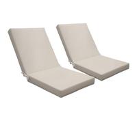 Outsunny - Lot de 2 coussins d'extérieur - Polyester - 112x51x8cm - Beige