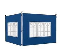 Outsunny Lot de 2 panneaux latéraux de rechange pour tonnelle escamotable de 3 x 3 m ou 3 x 4 m, bleu