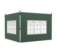 Outsunny Lot de 2 parois latérales pour tonnelle 3 x 3/3 x 4 m, paroi latérale avec fenêtre, parois latérales imperméables en tissu Oxford, protection contre le vent et brise-vue pour tente de fête