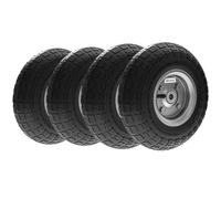 Lot de 4 Pneus Pneumatiques de Remplacement Outsunny Alésage de 16mm pour Chariot de Jardin, Brouette et diable