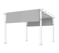 Outsunny Lot de 2 Toiles de Rechange pergola rétractable de 4,9 x 1,2 m pour pergola de 3 x 3 m Tissu Polyester Protection UV Gris Clair