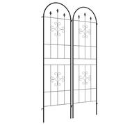 Outsunny Lot de 2 treillis de jardin, support pour plantes grimpantes en acier, 50L x 180H cm, noir