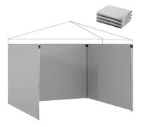Outsunny Lot de 3 parois latérales pour tonnelle de 3 x 3 m, paroi latérale avec fermeture éclair, protection UV, parois latérales en tissu Oxford imperméable, brise-vue et protection contre le vent