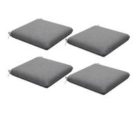 Outsunny Lot de 4 Coussins de Chaise Rembourrage Épais 47 x 47 cm Gris