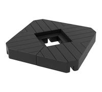 Outsunny Lot de 4 Dalles de Parasol Poids de Lestage Carré Noir