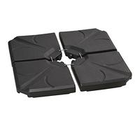 Outsunny Lot de 4 pieds de parasols poids de supports pour parasol poids de lestage carré pour parasol déporté polyéthylène Aosom France