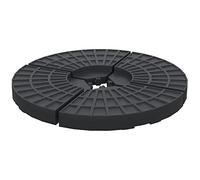 Outsunny Lot de 4 Pieds de Parasol Poids de lestage pour parasols déportés - A remplir d'eau jusqu'à 52 kg ou de Sable jusqu'à 60 kg - dim. totales 48L x 48l x 8H cm polyéthylène Haute densité Noir