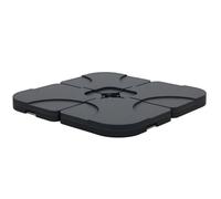 Outsunny Poids de lestage parasol Lot de 4 50x50x8 cm avec poignée polyéthylène haute densité Noir