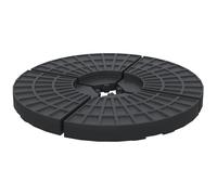 Outsunny Lot de 4 Poids de Lestage pour Parasols Déportés Polyéthylène Haute Densité 48 x 48 x 8 cm Noir