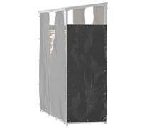Outsunny Lot de deux housses pour râtelier à bûches protection contre l'eau la poussière et les UV toile Oxford 600D noir
