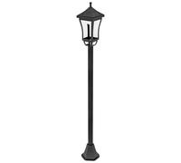 Outsunny Luminaire extérieur lampadaire sur pied solaire lampadaire lanterne classique LED 30 Lm 15 x 15 x 127 cm noir