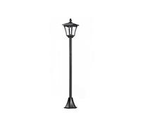 HomCom Lampadaire sur pied solaire lanterne LED 40 lm plastique 18x18x160 cm noir