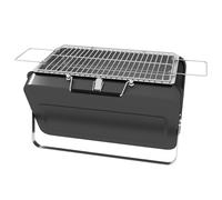 Outsunny Mini barbecue à charbon BBQ portable avec coque de valise barbecue de table pliable pour jardin, camping, pique-nique noir