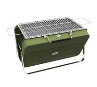 Outsunny Mini Barbecue à Charbon BBQ Portable avec Coque de Valise Barbecue de Table Pliable pour Jardin, Camping, Pique-Nique, dim. 47L x 30l x 28H cm Vert