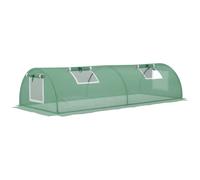 Outsunny Mini Serre de Jardin mini serre tunnel à tomates 200 x 80 x 45 cm Acier PE Anti-UV 4 portes en filet enroulables vert