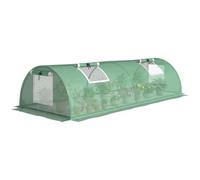 Outsunny Mini Serre de Jardin Mini Serre Tunnel à tomates 200 x 80 x 45 cm Acier PE Haute densité 140 g/m² Anti-UV 4 Portes en Filet enroulables Vert
