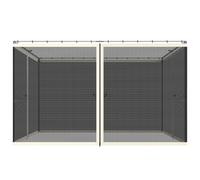Outsunny Moustiquaires pour tonnelle barnum pavillon de jardin 3,35 x 2,07 m - lot de 4 moustiquaires zippées + crochets d'attaches - polyester nylon