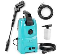 Outsunny Nettoyeur haute pression 1500 W 120 bar 390 l/h Bleu | Buse électrique réglable, pistolet pulvérisateur, tuyau de 6 m, pompe en aluminium, pour voiture, maison, jardin
