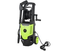 Outsunny Nettoyeur Haute Pression 2200W avec Accessoires Angle réglable et Arrêt automatique 32x32x80 cm Vert et noir