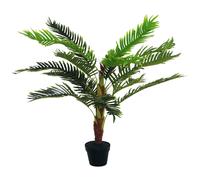 Outsunny Palmier Artificiel Déco Intérieur/Extérieur Hauteur 123cm avec Pot Vert Aosom France