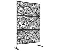 Outsunny Panneau Brise Vue Décoratif Paravent 122 x 45 x 198 cm Noir