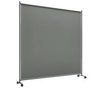 Paravent extérieur - Outsunny - sur roulettes - opaque - autoportant - pour le jardin, terrasse, balcon - 183 x 30 x 181 cm - gris