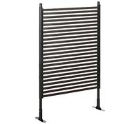 Outsunny Panneau clotûre de jardin brise vue en métal extérieur avec pieds ou piquets à planter, modulaire, 93L x 22l x 150H cm
