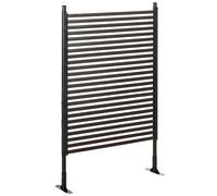 Outsunny Panneau clotûre de jardin brise vue en métal extérieur avec pieds ou piquets à planter, modulaire, 93L x 22l x 150H cm