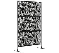 Outsunny Panneau décoratif extérieur, paravent extérieur Acier 122 x 198 cm