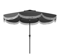 Outsunny Parasol Ø269 cm, Protection UV Parasol octogonal Parasol de balcon Protection solaire pour jardin, Gris foncé