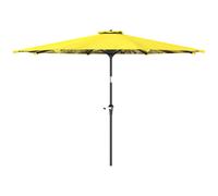 Outsunny Parasol Ø300 cm, Parasol avec manivelle, Parasol octogonal Jaune