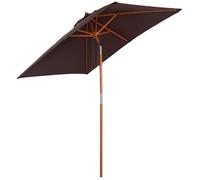 Outsunny - parasol - Bois - 200x150x235cm - Marron