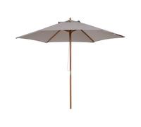 Outsunny - parasol - Bois - 250x250x230cm - Gris