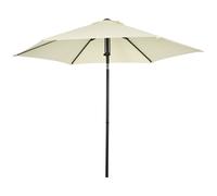 Outsunny Parasol de Jardin 2.7x2.5 m, en Polyester et Métal avec Toit Inclinable, Beige Noir