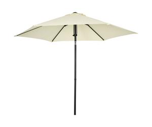 Outsunny Parasol de Jardin 2.7x2.5 m, en Polyester et Métal avec Toit Inclinable, Beige Noir