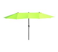 Outsunny Parasol de Jardin Double Parasol de Marché Terrasse avec Manivelle Vert Ovale 460 x 270 x 240 cm