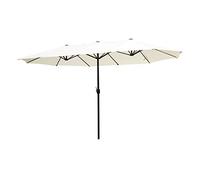 Outsunny Parasol de Jardin Exterieur 4,6 x 2,7 m, avec Manivelle, Crème